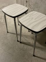 Paire de tabourets en formica