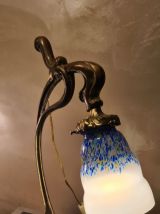 grande lampe bronze art nouveau  non signé,39x24,,,bon etat 