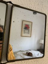Miroir triptyque barbier Le Solide Paris vintage 1930 - 30 x