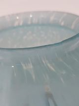 Globe opaline de Clichy grande taille bleu moucheté