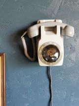 Lampe applique téléphone vintage gris années 70 "Call Me"