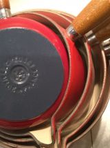 Set de 5 casseroles LE CREUSET rouges  ! 