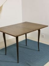 Table bureau bois pivotante modulable année 30 art déco. Ref