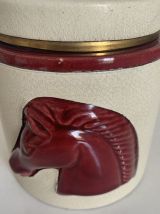 Porte-cigarettes vintage 1950 cuir cheval Longchamp - 11 x 1