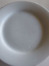 4 assiettes blanches de Resto Porcelaine fine
