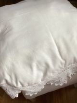 Coussin coton blanc 