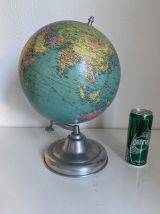 Globe vintage 1964 terrestre Taride aluminium - 36 cm