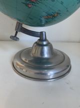 Globe vintage 1964 terrestre Taride aluminium - 36 cm