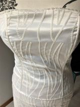 Robe bustier blanche à sequins taille 36/38
