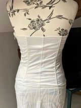Robe bustier blanche à sequins taille 36/38