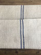 Sac à grains en chanvre, rayures bleues