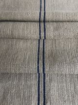 Sac à grains en chanvre, rayures bleues