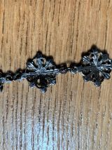 Bracelet baroque métal noir brillant et strass