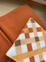 Parure coton lit 1 personne années 1970