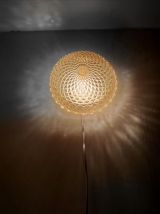 Verre Or 1960, 70's Plafonnier, Applique ou Lampe à Poser 