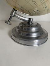 Globe vintage 1950 terrestre Girard Barrère crème - 33 cm
