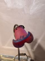 lampe laiton artdeco avec jolie tulipe ancienne  ; 25x20