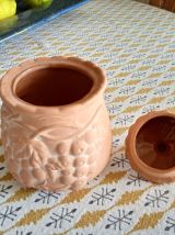 Pot Yves Rocher avec couvercle, céramique des années 80/90