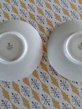 Lot de 2 soucoupes/sous-tasses en porcelaine de Bavière (ave