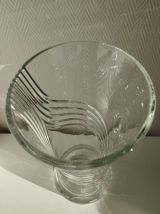Grand vase cristal style art déco annees 50-70