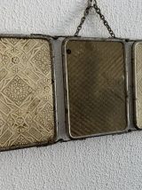 Miroir vintage 1930 triptyque barbier Le Solide Paris - 21 x