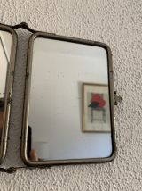 Miroir vintage 1930 triptyque barbier Le Solide Paris - 21 x