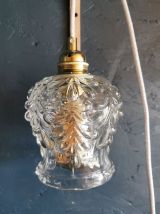 Lampe baladeuse vintage années 60 verre ciselé paillettes