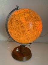Globe vintage 1973 terrestre de Räth verre ex RDA - 33 cm