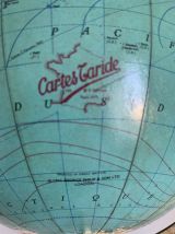 Globe vintage 1965 terrestre tripode doré Taride  - 29 cm