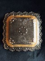 verre - 4 coupelles vintage verre rosé années 70