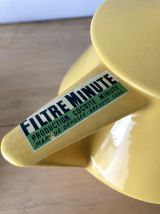 Cafetière vintage jaune "filtre minute" de Cocotte Minute