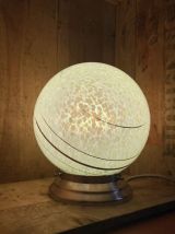 Lampe à poser globe verre de Clichy
