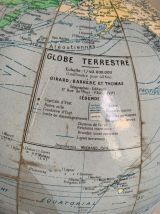 Globe vintage 1950 terrestre Girard Barrère et Thomas - 45 c
