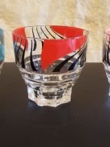 Lot de 10 verres vintage pied étoile