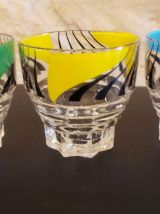 Lot de 10 verres vintage pied étoile