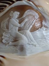 Lampe veilleuse coquillage camée décor mythologique
