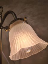 lampe 1900  belle patine bien dans son jus,  tulipe opaque m