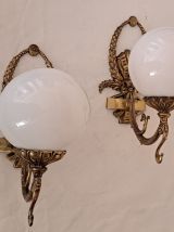 Paire d'appliques en bronze 