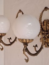 Paire d'appliques en bronze 