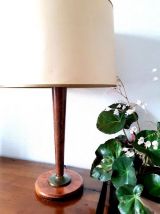 Lampe paquebot en bois art déco style Mazda