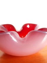 Cendrier Murano rouge opalescent 1970 