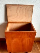 Coffre à jouet en bois vintage 1950 