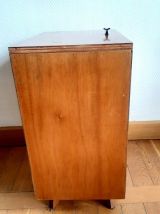 Coffre à jouet en bois vintage 1950 