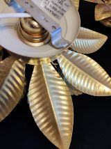 appliques feuilles métal doré