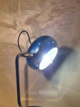 lampe style 70s  ,    chrome et bleu metal 46x25   electrici