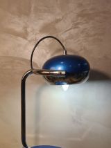 lampe style 70s  ,    chrome et bleu metal 46x25   electrici