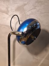 lampe style 70s  ,    chrome et bleu metal 46x25   electrici