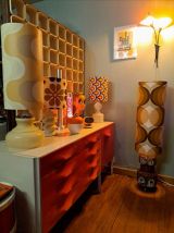 Lampe de Sol XXL Vintage 1970 UNIQUE... 2 Éclairages