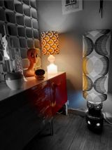 Lampe Oplaline Motifs année 70, Double Éclairages