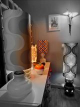 Lampe Oplaline Motifs année 70, Double Éclairages